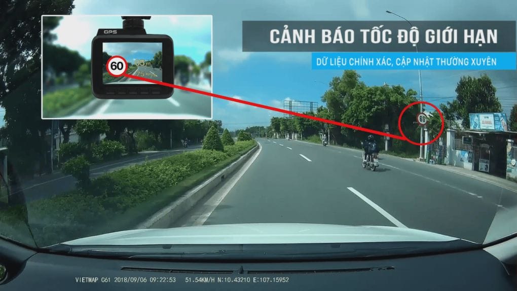 Camera hành trình cảnh báo giao thông Vietmap C61